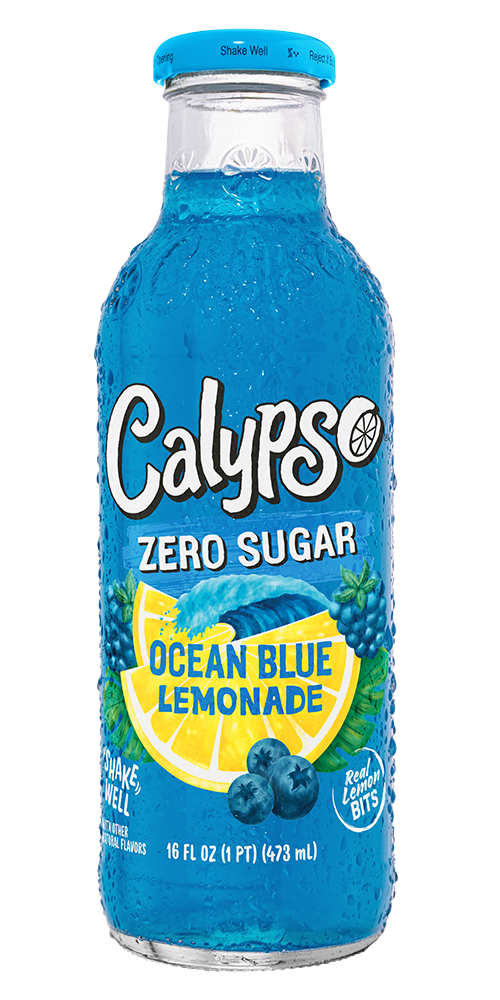 Calypso Ocean Blue Lemonade Zero Sugar Big Geyser