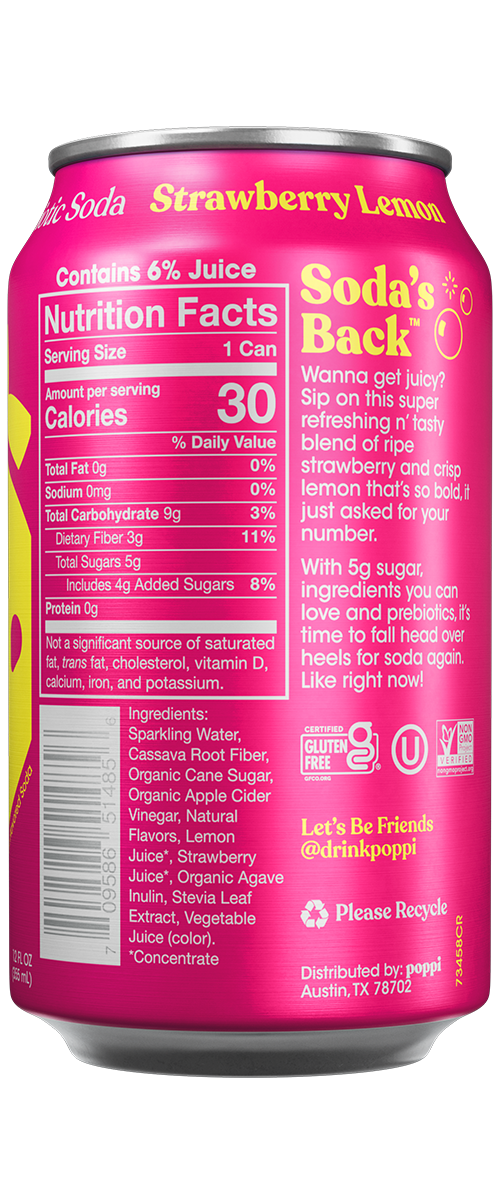 poppi Strawberry Lemon back