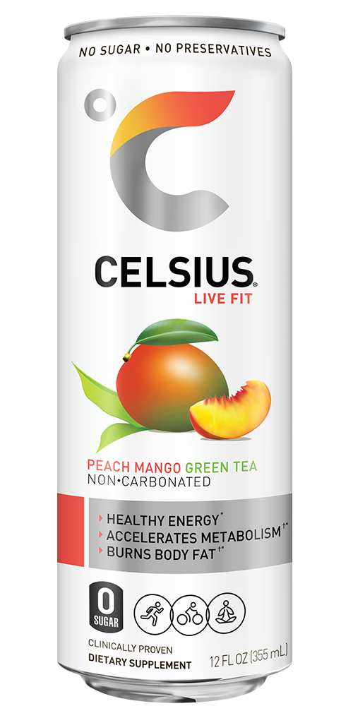 Celsius Peach Mango Front