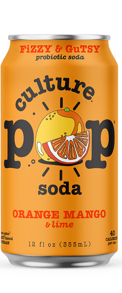 Culture Pop Orange Mango soda front