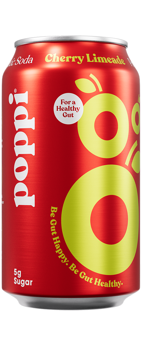Poppi soda Cherry Limeade front
