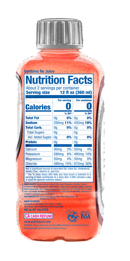 ELECTROLIT ZERO STRAW BANANA BACK