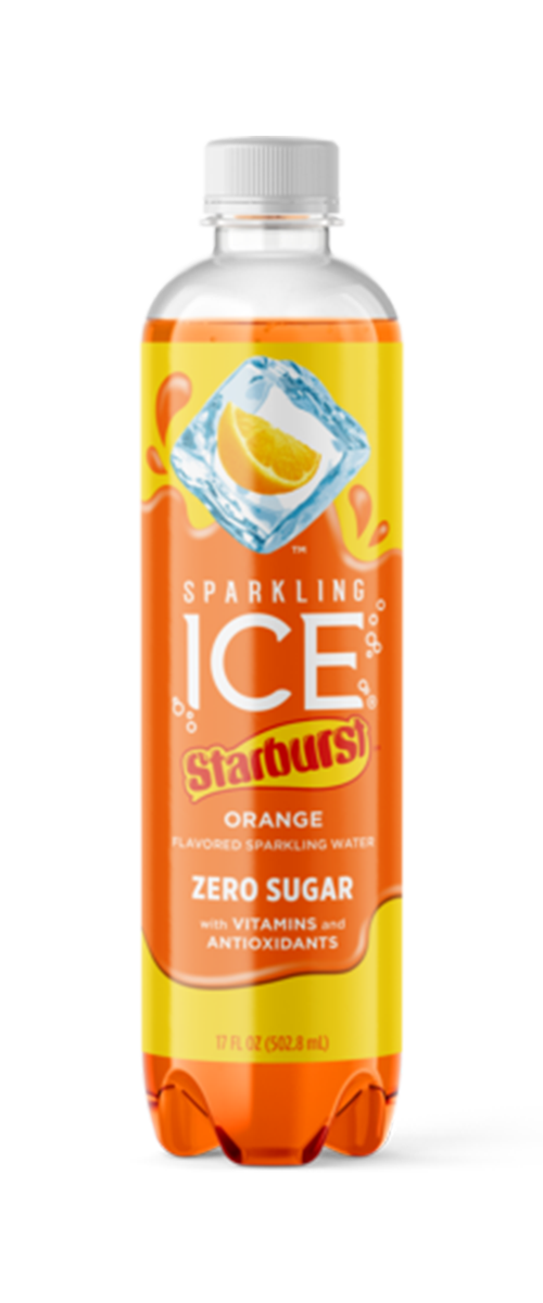 Sparkling Ice 17oz starburst Orange- front