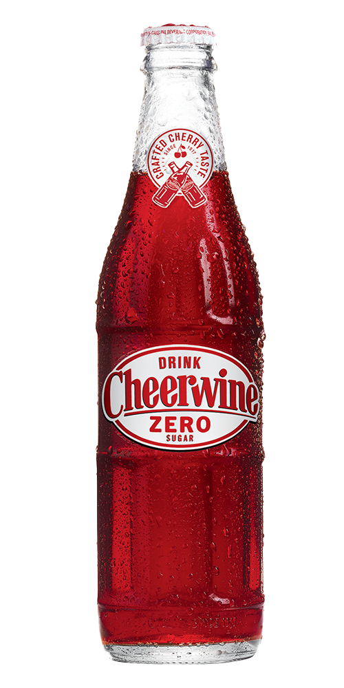 Cheerwine Zero Sugar glass bottle-w10-bgl06