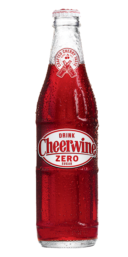 Cheerwine Zero Sugar glass bottle-w10-bgl06