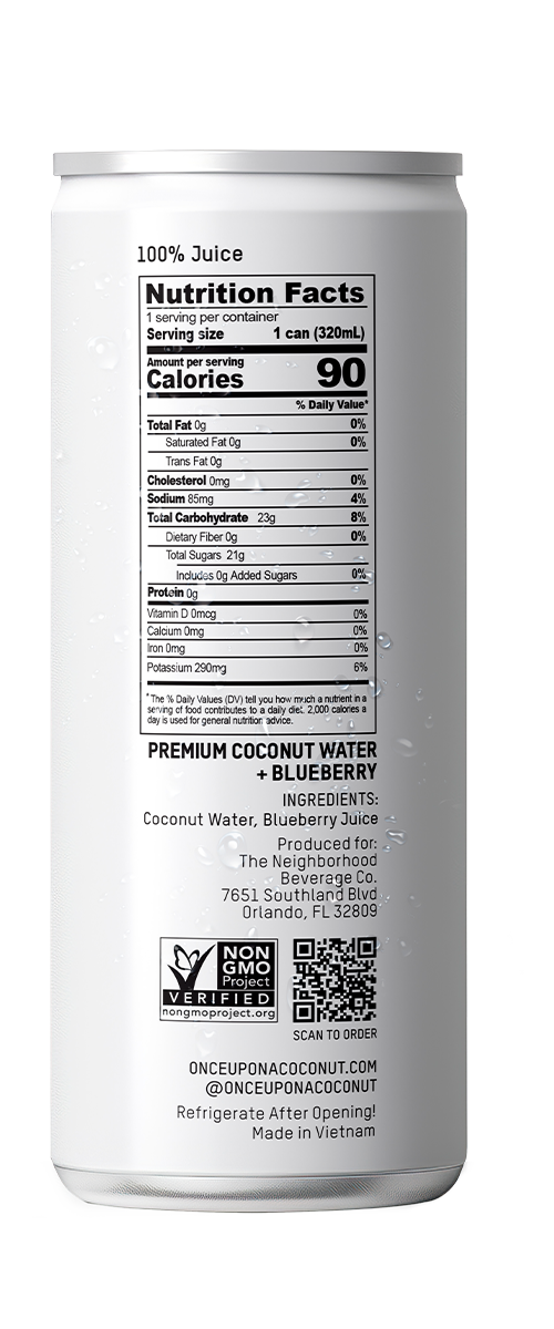 Once Upon a Coconut Blueberry back