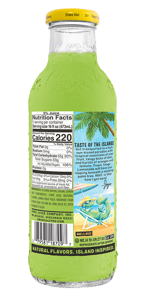 Calypso Tropic Tango Lemonade Back