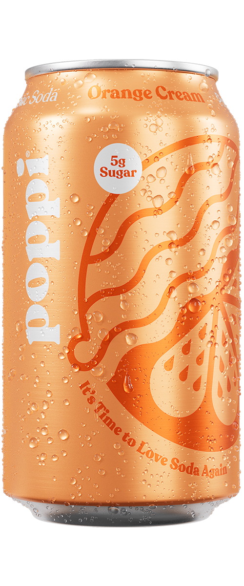 Poppi Soda orange cream front