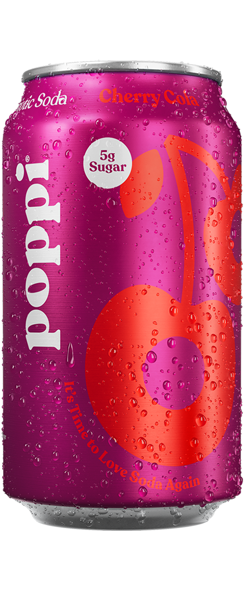 Poppi soda Cherry Cola front