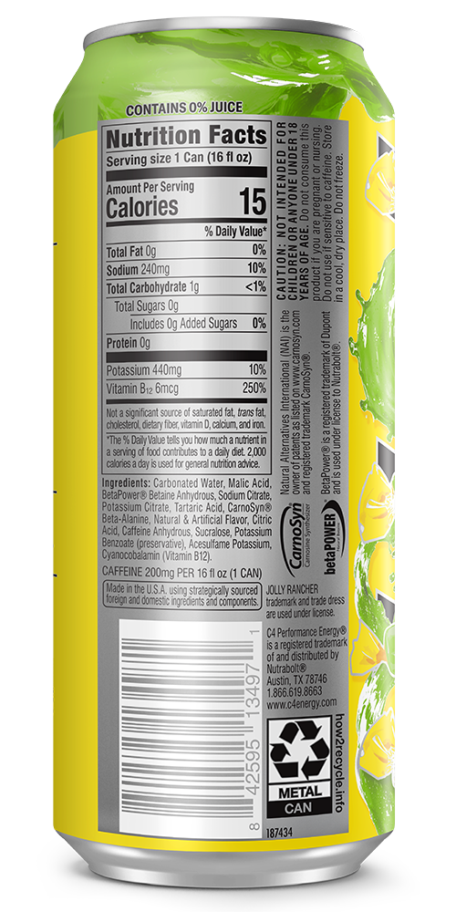 C4 Jolly Rancher Green Apple Back