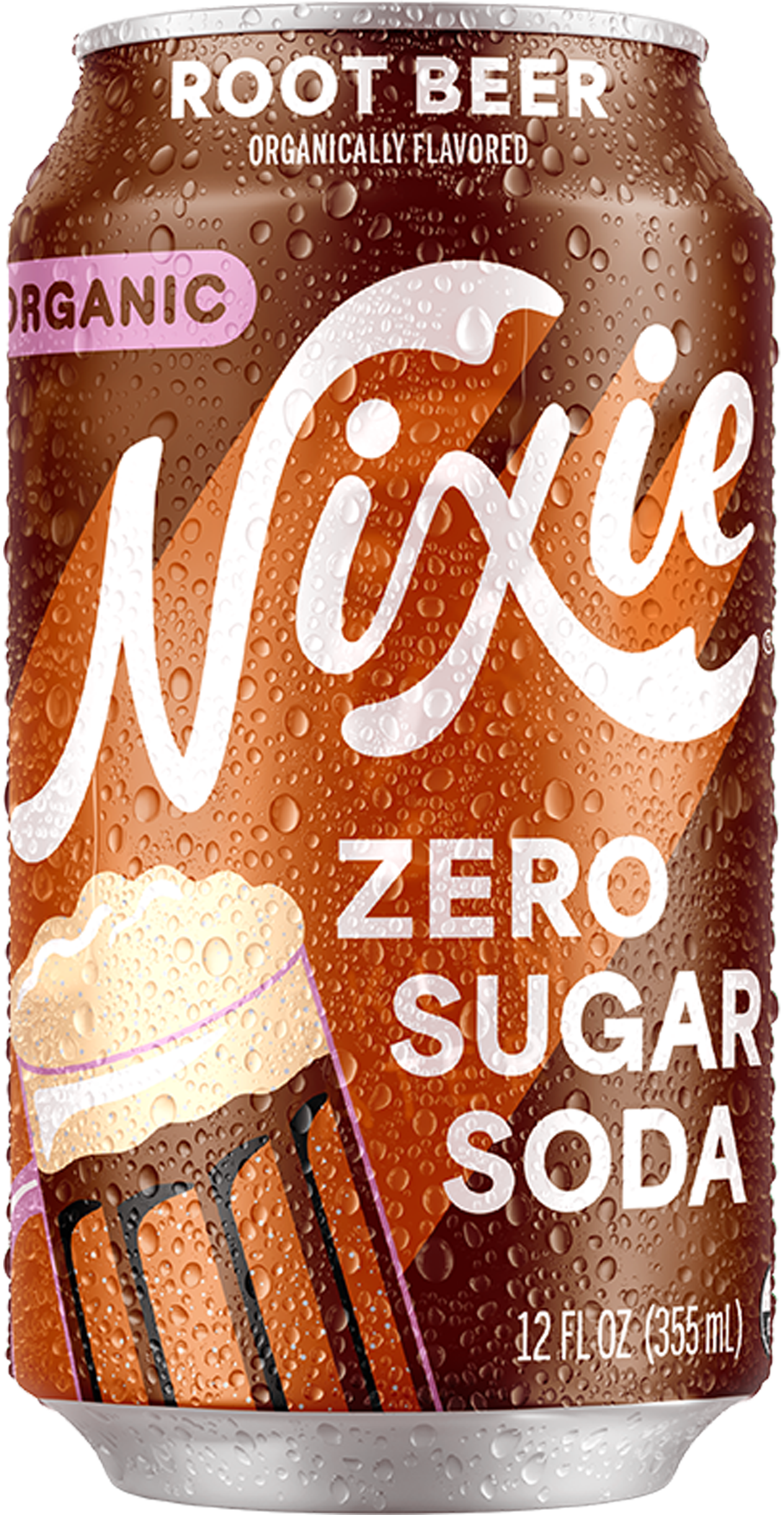 53253 NIXIE 12-12OZ ROOT BEER ORGANIC ZERO SUGAR SODA FRONT