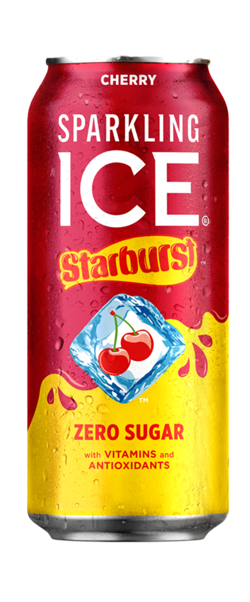 Sparkling can 16oz- Starburst Cherry - front 2