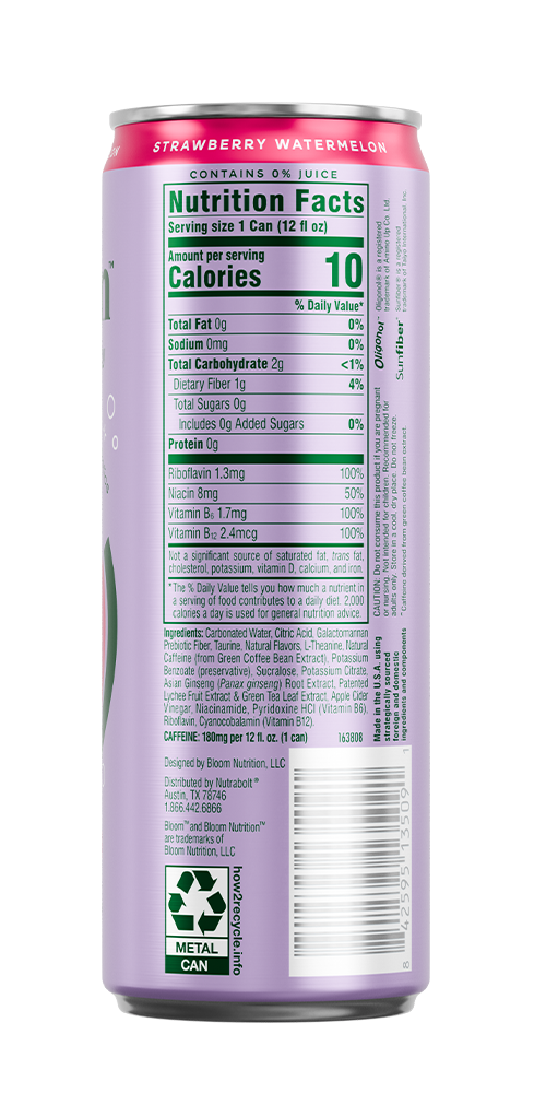 Bloom Strawberry watermelon - 12oz back