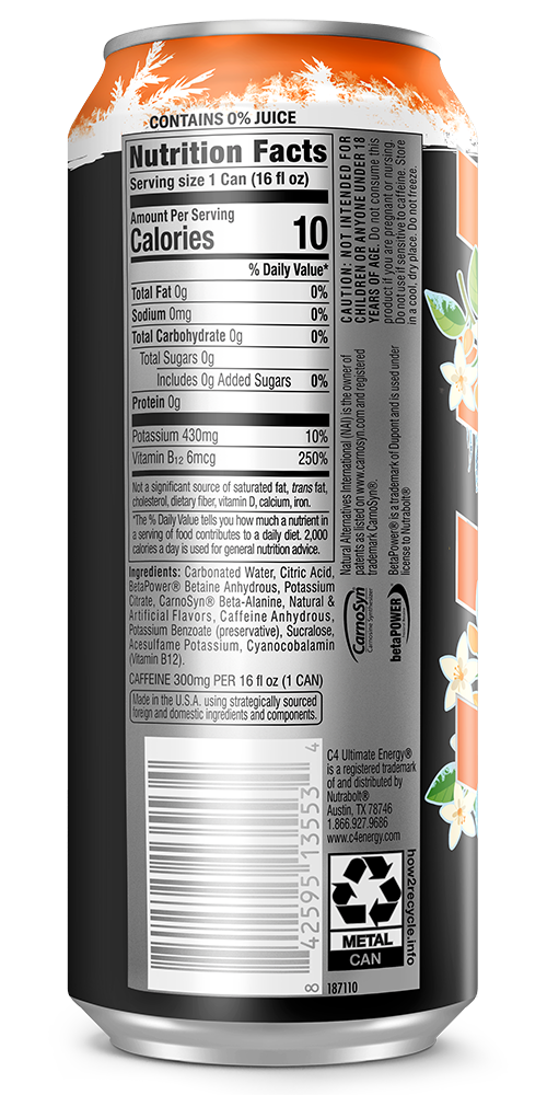 C4 Ultimate Frost Bitten Citrus - back