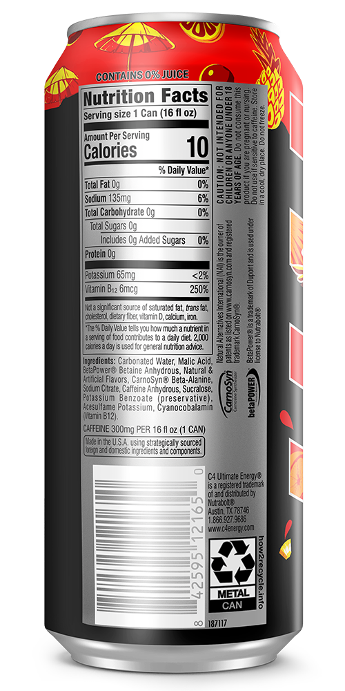 C4 Ultimate Fruit Punch - back