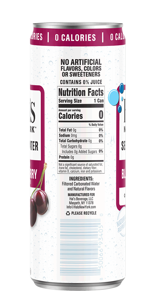 Hals Seltzer 12oz can BlackCherry back