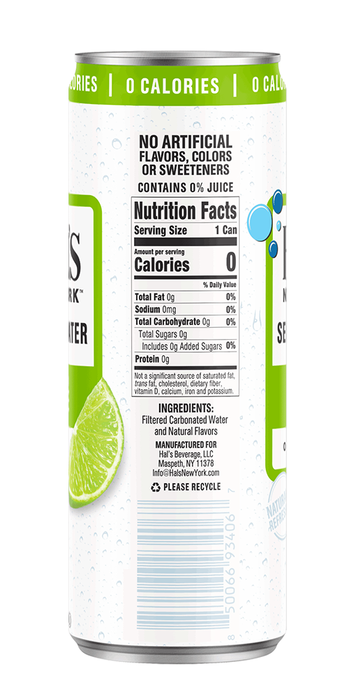 Hals Seltzer 12oz can Lime back