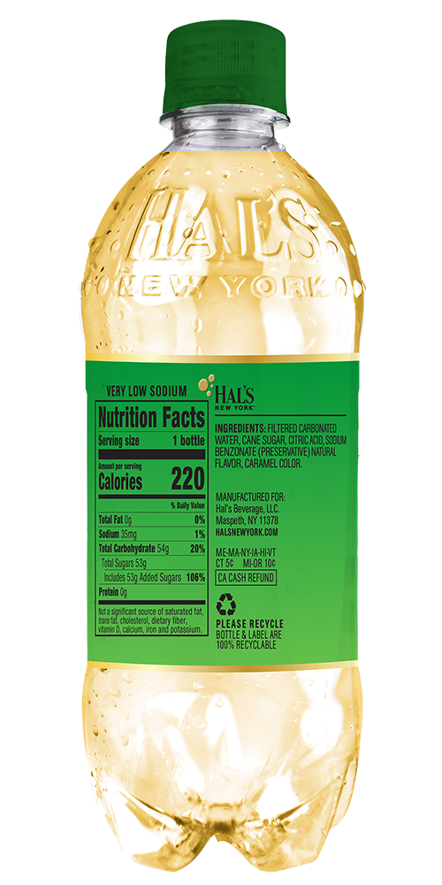 Hals Seltzer 20oz Ginger ale - back
