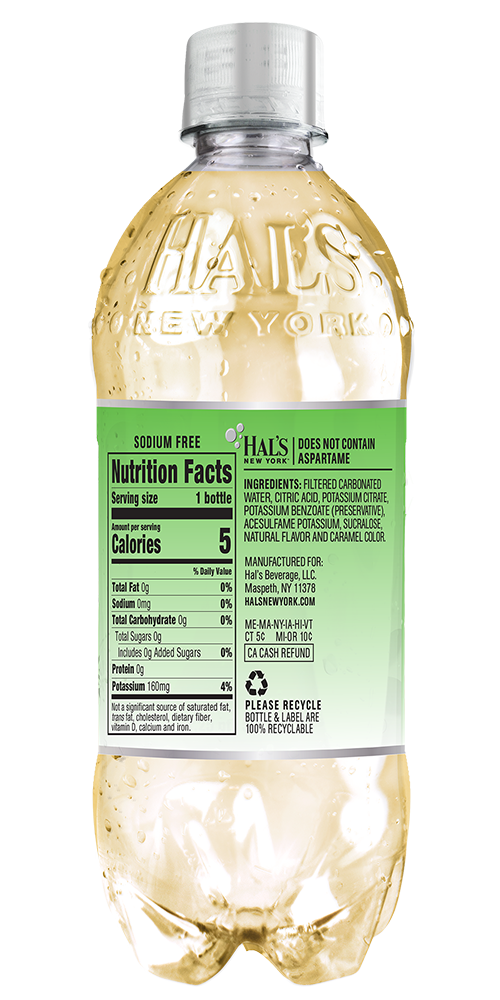 Hals Seltzer Gingerale diet 20oz - back