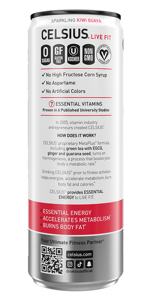 Celsius Kiwi Guava Back