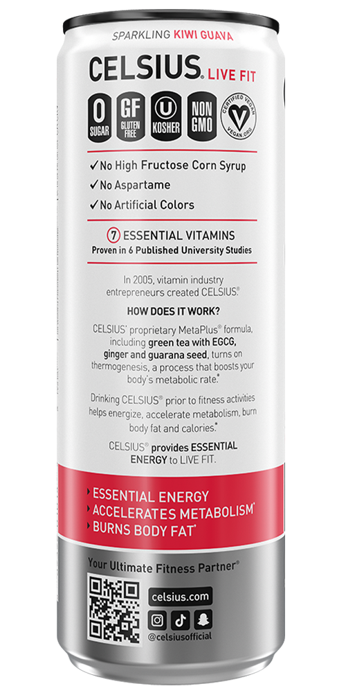 Celsius Kiwi Guava Back Temp