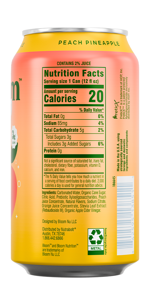 BLOOM PEACH PINEAPPLE BACK NEW