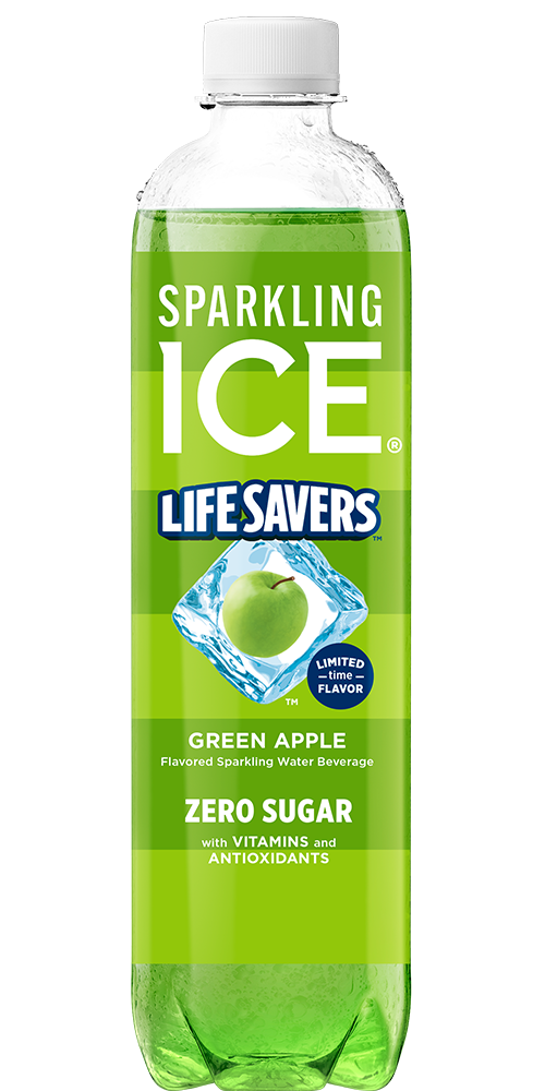 SPARKLING ICE LIFESAVERS GREEN APPLE FRONT NEW