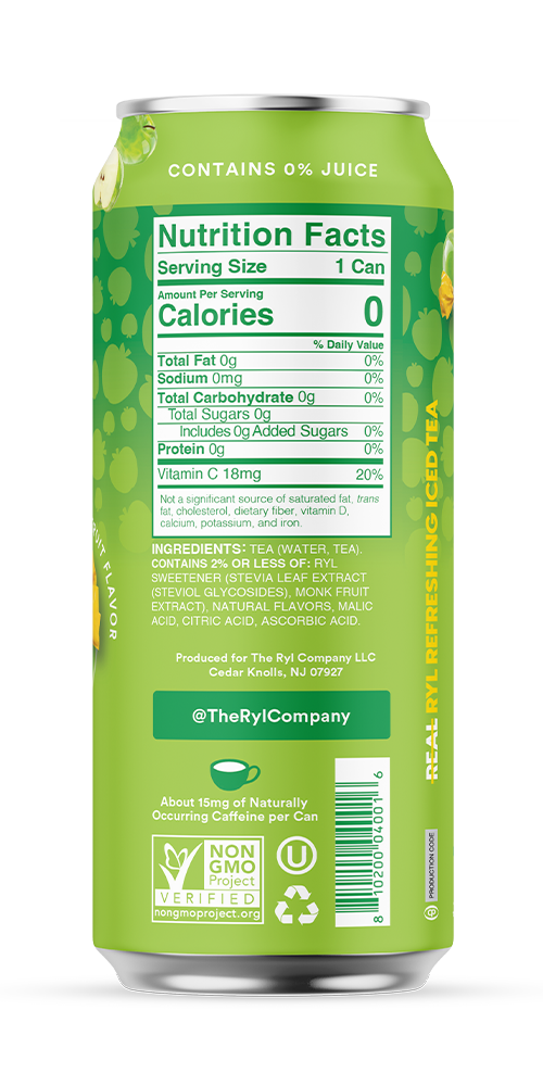 The Ryl Tea Jolly Rancher Green Apple back NEW