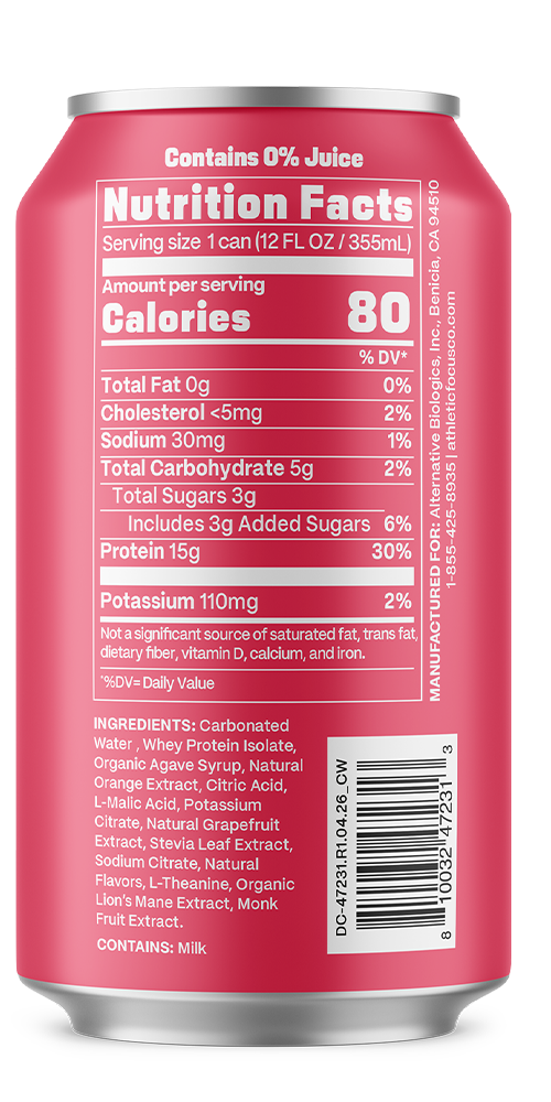 Gym Soda grapefruit back