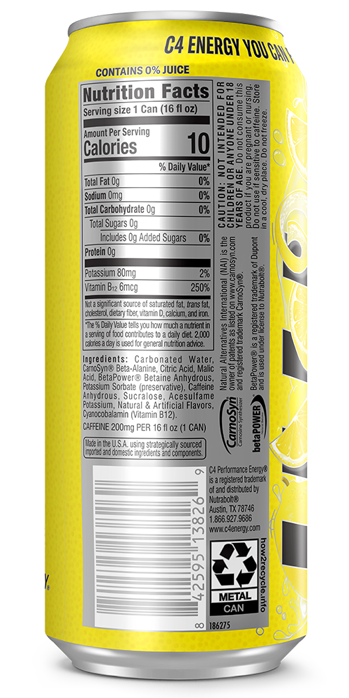 C4 Classic Lemonade back
