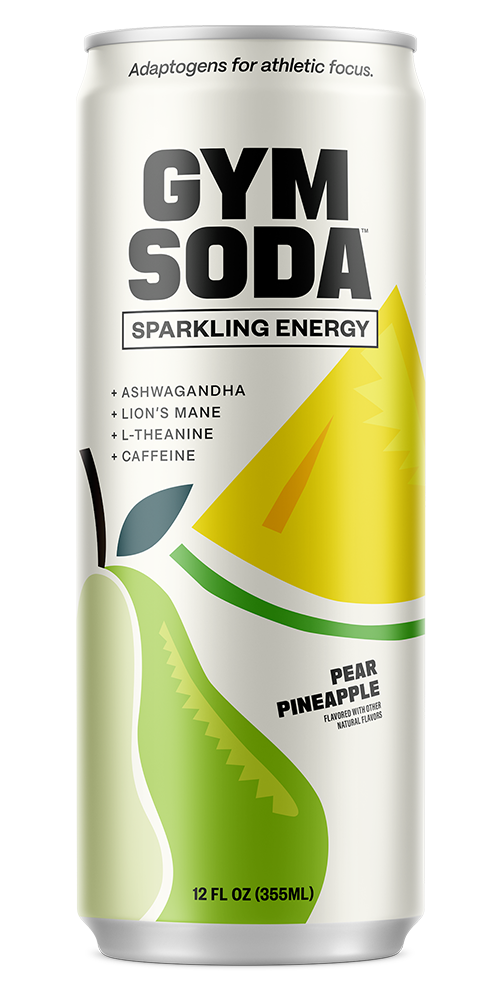 GYM SODA ENERGY PEAR PINEAPPLE FRONT