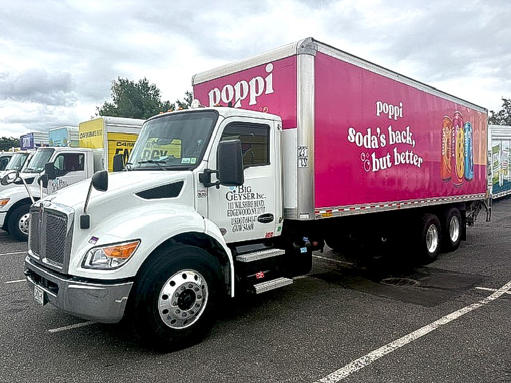 Big Geyser truck with poppi graphics